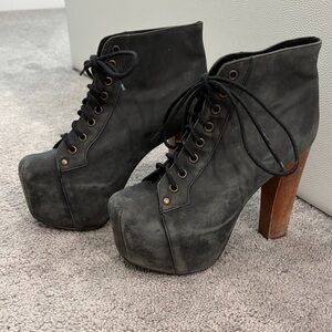 Jeffrey Campbell Black and Brown Ankle Booties